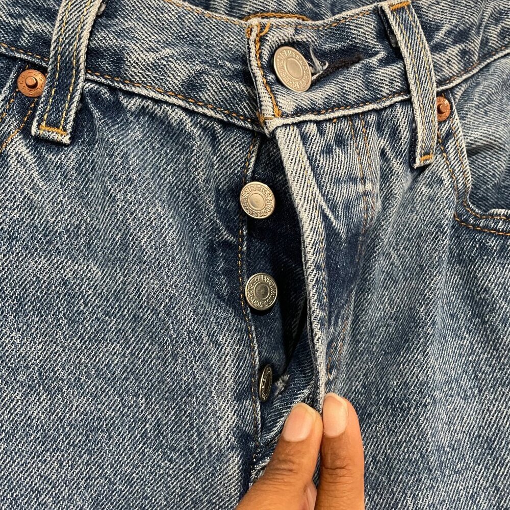 Levis Women Blue Jeans Size W24 L 30 - Picture 4 of 11